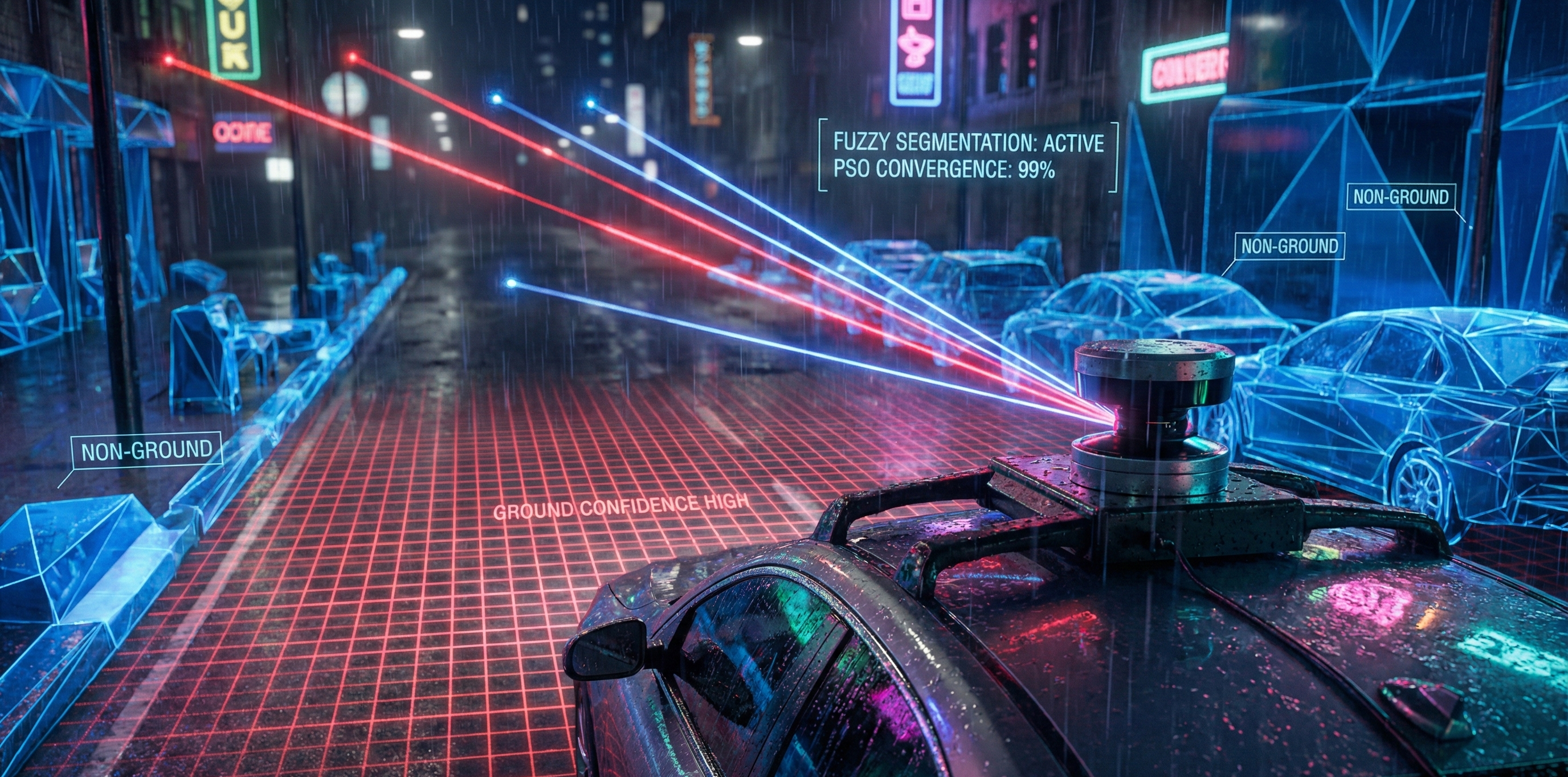 Fuzzy Ground Segmentation Mesh Map